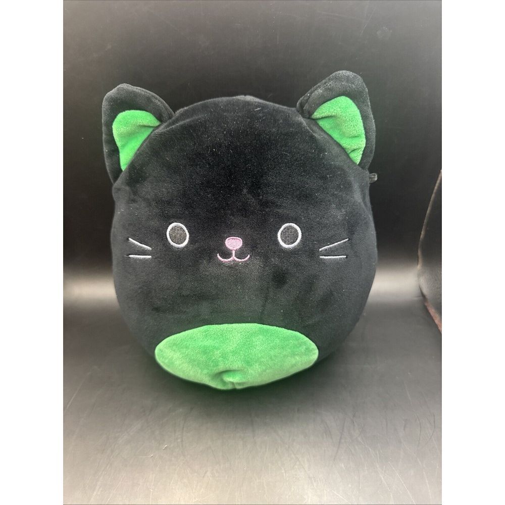 Kellytoy 9" Squishmallow CLEO The Black and Green Halloween Cat Plush.